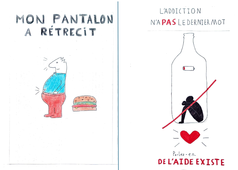 Organisation Bal de Promo 2 dessins prevention obesite alcoolisme